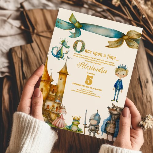 Once Upon A Time Fairytale Castle Baby Shower Invitation