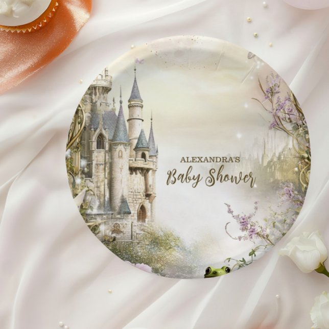 Once Upon a Time Fairytale Castle Baby Shower Paper Plates (Creator Uploaded)