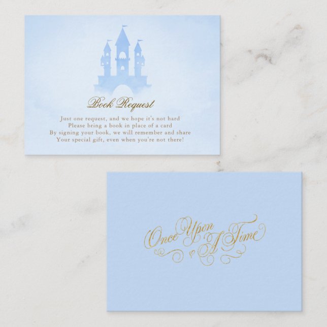 Once Upon A Time Fairytale Castle Book Request Enclosure Card (Front/Back)