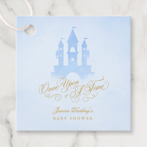 Once Upon A Time Fairytale Castle Boy Baby Shower Favor Tags