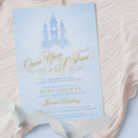 Once Upon A Time Fairytale Castle Boy Baby Shower Invitation