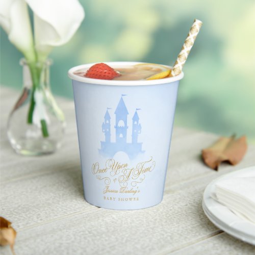 Once Upon A Time Fairytale Castle Boy Baby Shower Paper Cups