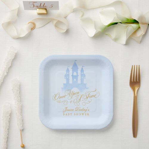 Once Upon A Time Fairytale Castle Boy Baby Shower Paper Plates