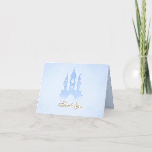Once Upon A Time Fairytale Castle Boy Baby Shower Thank You Card