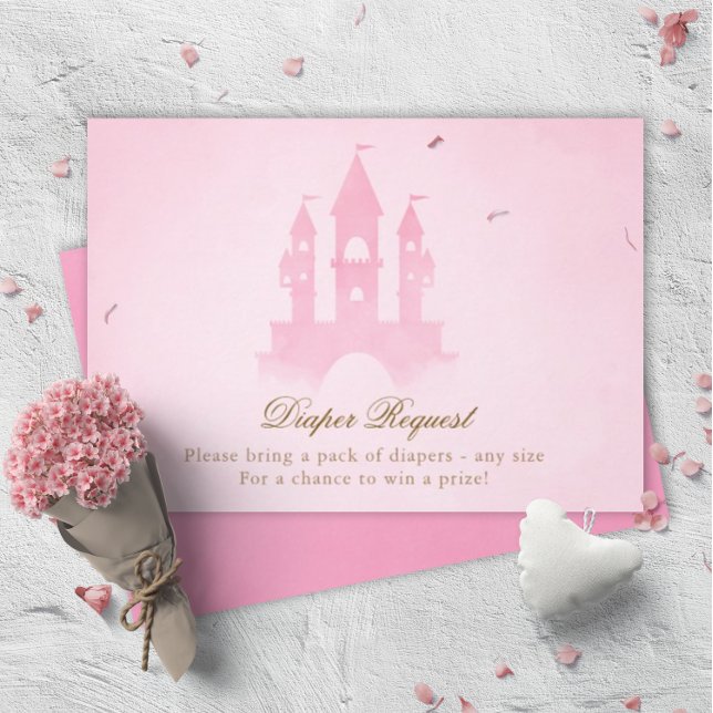 Once Upon A Time Fairytale Castle Diaper Request E Enclosure Card (Creator Uploaded)