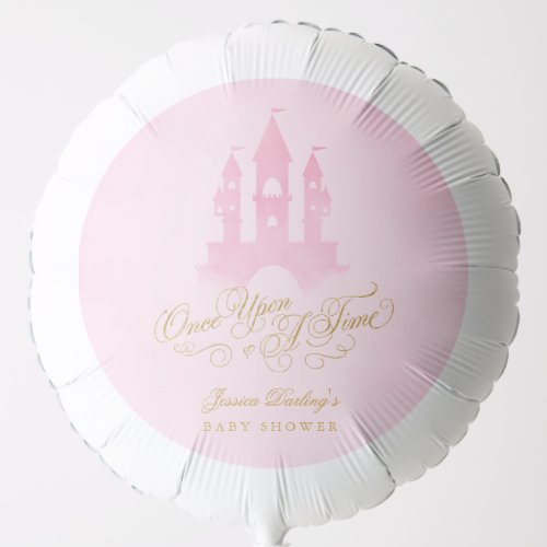 Once Upon A Time Fairytale Castle Girl Baby Shower Balloon