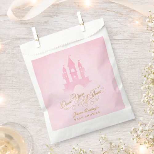 Once Upon A Time Fairytale Castle Girl Baby Shower Favor Bag