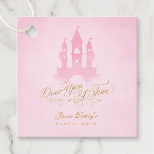 Once Upon A Time Fairytale Castle Girl Baby Shower Favor Tags