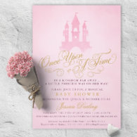 Once Upon A Time Fairytale Castle Girl Baby Shower Invitation