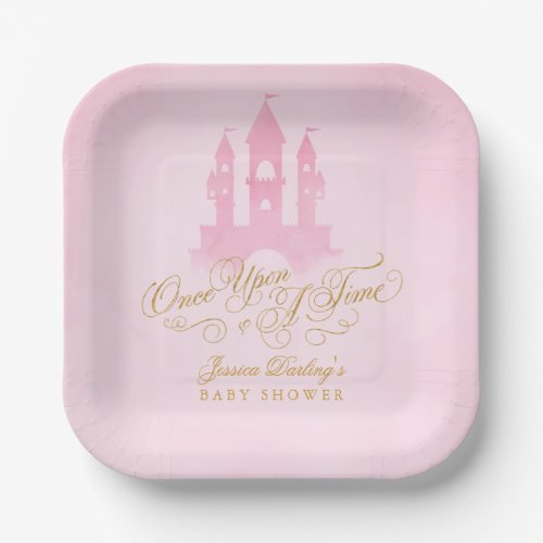 Once Upon A Time Fairytale Castle Girl Baby Shower Paper Plates