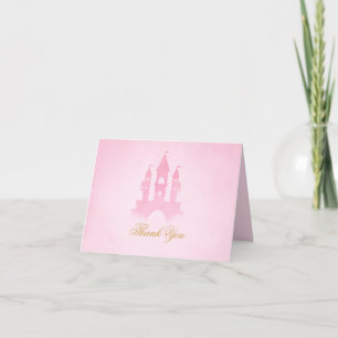 Once Upon A Time Fairytale Castle Girl Baby Shower Thank You Card