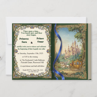 Once Upon a Time Fairytale Castle Royal wedding Invitation