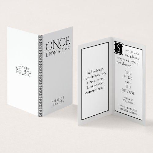 Once Upon a Time Fairytale Save the Date Card