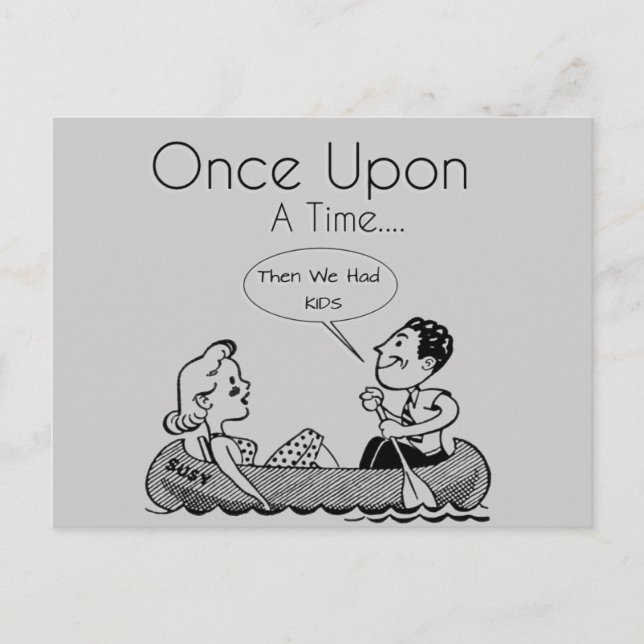 Once Upon A Time (funny) Retro Cards (Front)