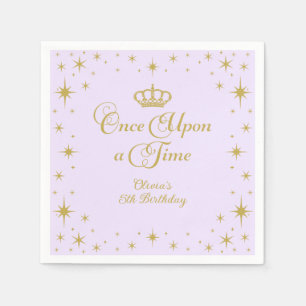 Once Upon a Time Gold Princess Birthday Napkins