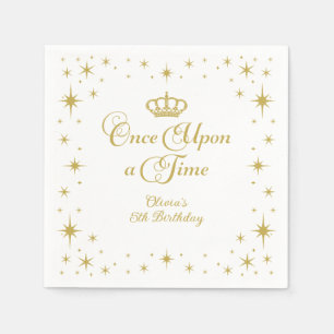 Once Upon a Time Gold Princess Birthday Napkins