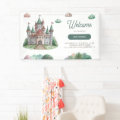 Once Upon a Time Green Castle Pastel Baby Shower Banner | Zazzle