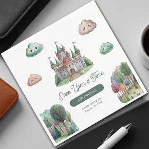 Once Upon a Time Green Castle Pastel Baby Shower Napkins