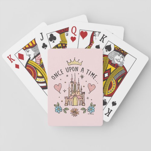 Once Upon A Time Hand Drawn Princess Castle Playing Cards