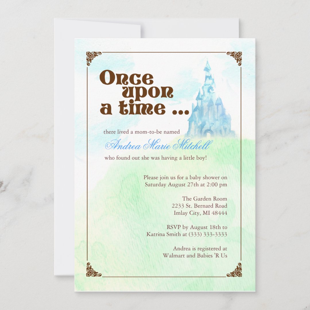 Once Upon a Time Invitation Zazzle
