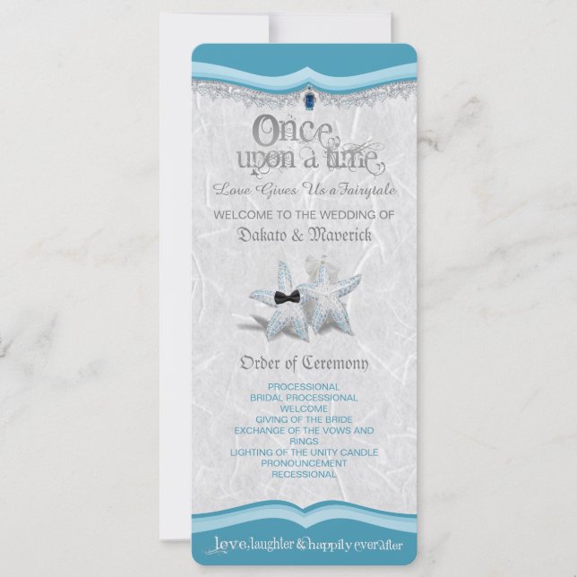 Once Upon A Time IWedding Program (Front)