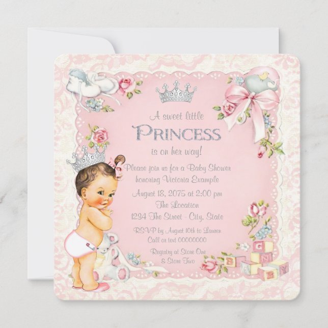 Once Upon a Time Little Princess Baby Shower Invitation (Front)