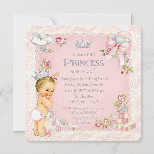 Once Upon a Time Little Princess Baby Shower Invitation (Front)