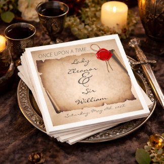 Once Upon A Time Medieval Moody Scroll Wax Seal Napkins