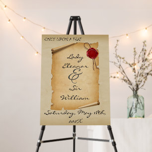 Once Upon A Time Medieval Scroll Wax Seal Wedding Foam Board