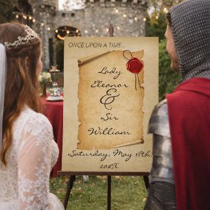 Once Upon A Time Medieval Scroll Wax Seal Wedding Foam Board