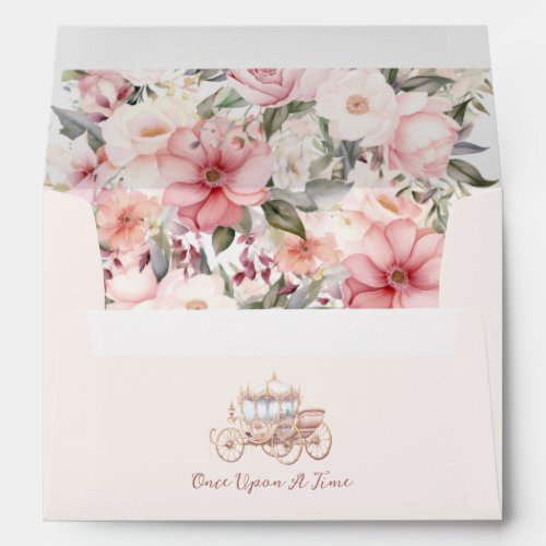 Once Upon a Time Pink Princess Baby Shower Envelope