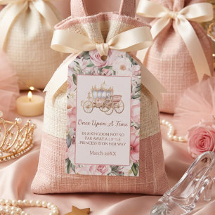 Once Upon a Time Pink Princess Baby Shower Gift Tags