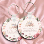 Once Upon a Time Pink Princess Baby Shower Keychain<br><div class="desc">Where fairy tales come to life for your special celebration! Designed to add a touch of magic and whimsy to your event, capturing the essence of a fairy tale kingdom awaiting the arrival of a precious little princess. Once upon a time, in a kingdom far away, a little princess is...</div>