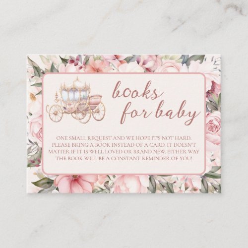 Once Upon a Time Pink Princess Books for Baby Enclosure Card