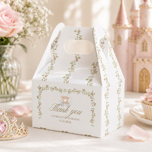 Once Upon a Time Pink Princess Floral Coquette 1st Favor Boxes