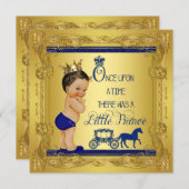 Once Upon a Time Prince Ethnic Baby Boy Shower Invitation (Front/Back)