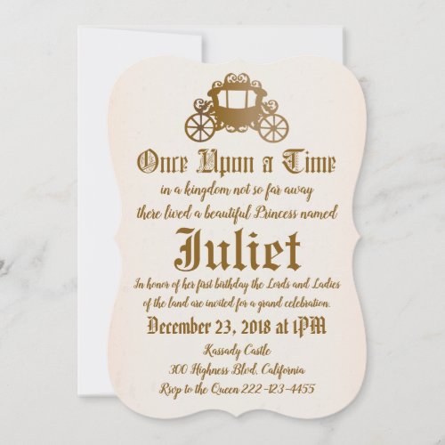 Once Upon a Time _ Princes Invitation