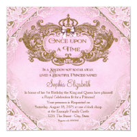 Once Upon a Time Princess 1st Birthday Invitation