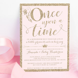 Once Upon A Time Princess Baby Shower Invitation