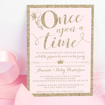Once Upon A Time Princess Baby Shower Invitation by DBDM_Creations at Zazzle