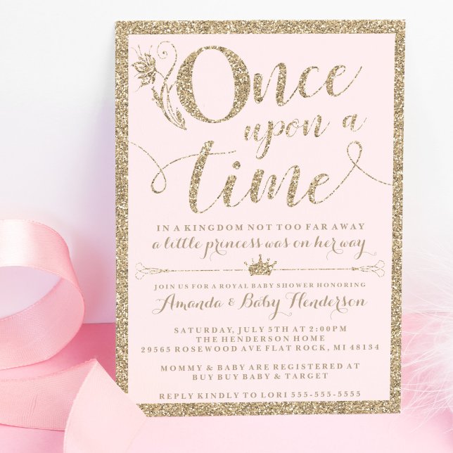 Once Upon A Time Princess Baby Shower Invitation (Creator Uploaded)