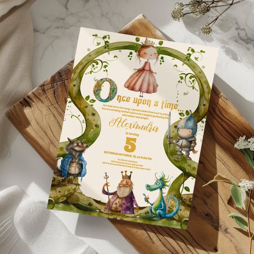  Once Upon a Time Princess Baby Shower Invitation