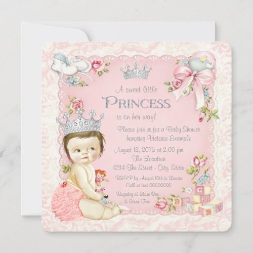 Once Upon a Time Princess Baby Shower Invitation