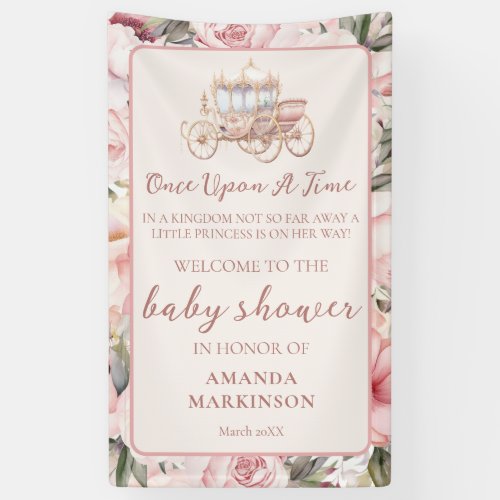 Once Upon a Time Princess Baby Shower Welcome Banner