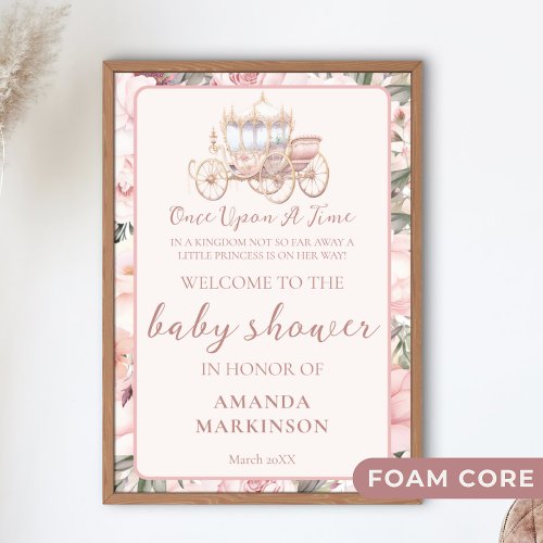 Once Upon a Time Princess Baby Shower Welcome Foam Board