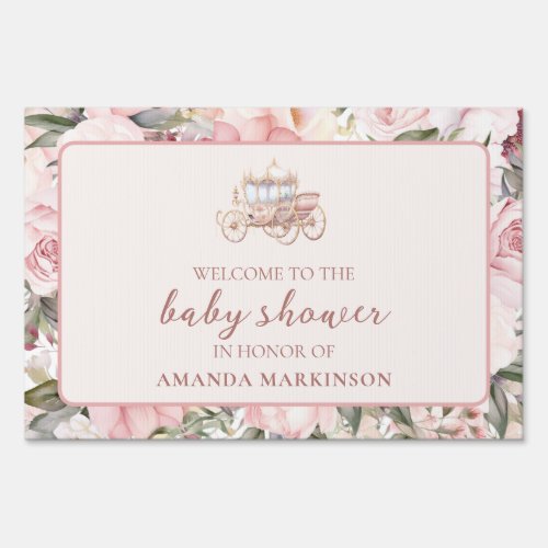 Once Upon a Time Princess Baby Shower Welcome Sign