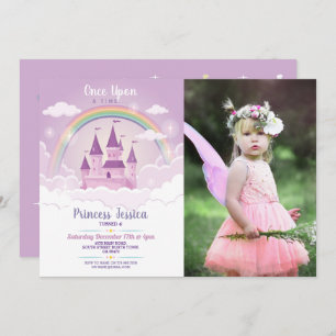 Once Upon a Time Princess Birthday Castle Photo Invitation