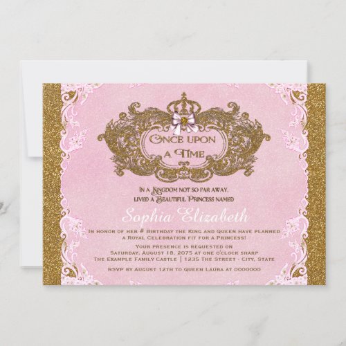 Once Upon a Time Princess Birthday Invitation