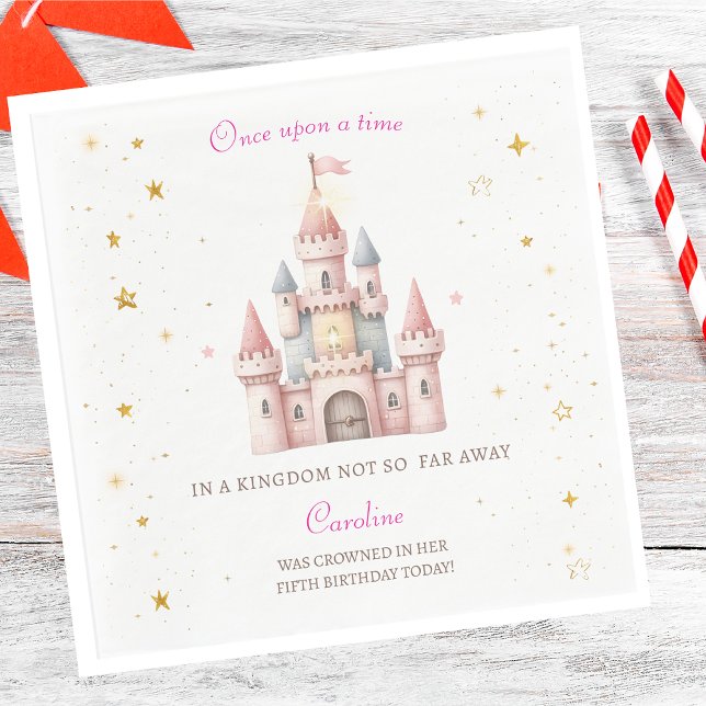 Once upon a time, Princess Birthday Napkins (Creator Uploaded)