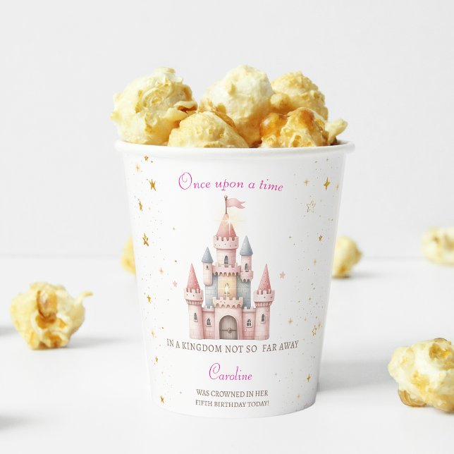 Once upon a time, Princess Birthday Paper Cups (Creator Uploaded)